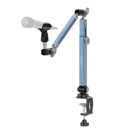 Professional Dual Suction Mount 360° Microphone Boom Arm Mic Stand Microphone Clamp Holder Microphone Accessories for Streaming