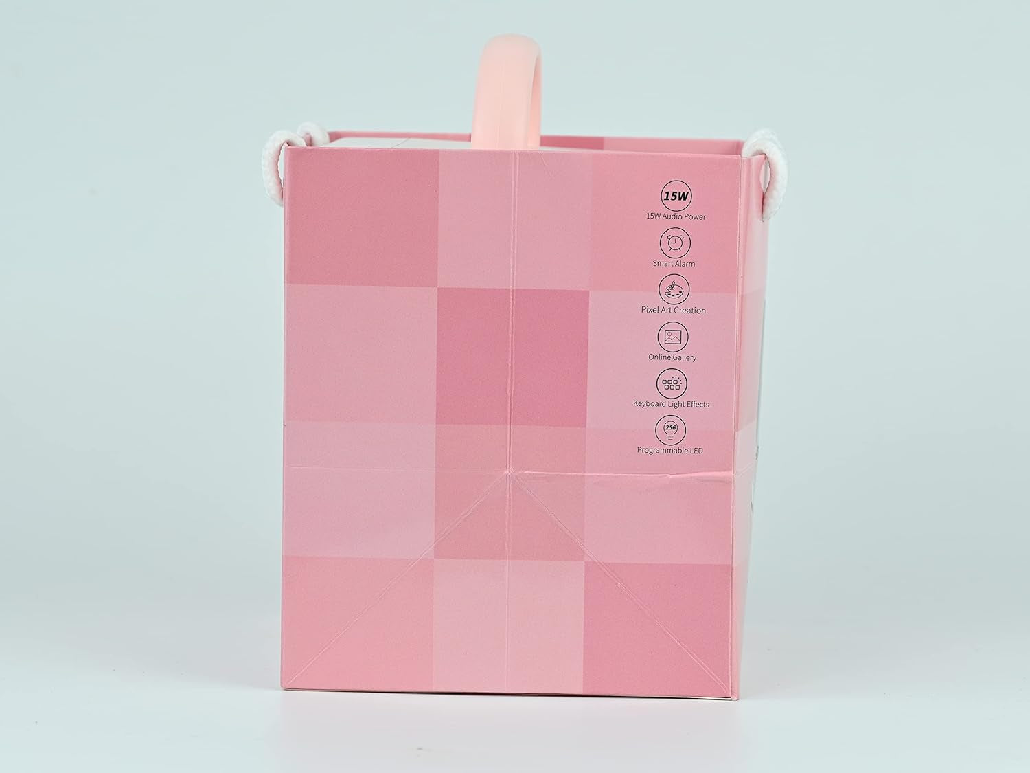 Retro Pixel Art Bluetooth Speaker with App Controlled Front Screen (Pink)