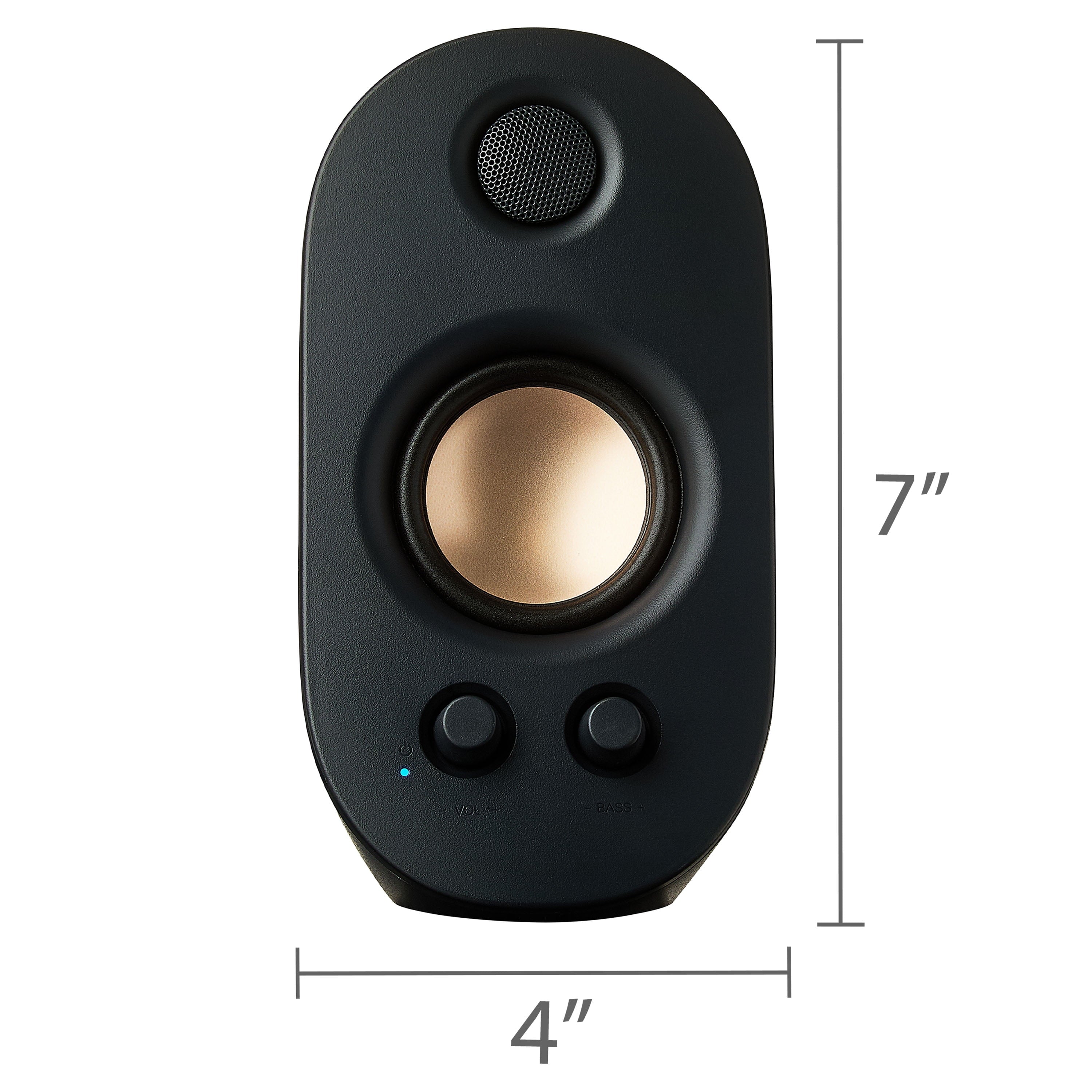 AC Powered Computer Speakers with Volume and Bass Controls, 7.32