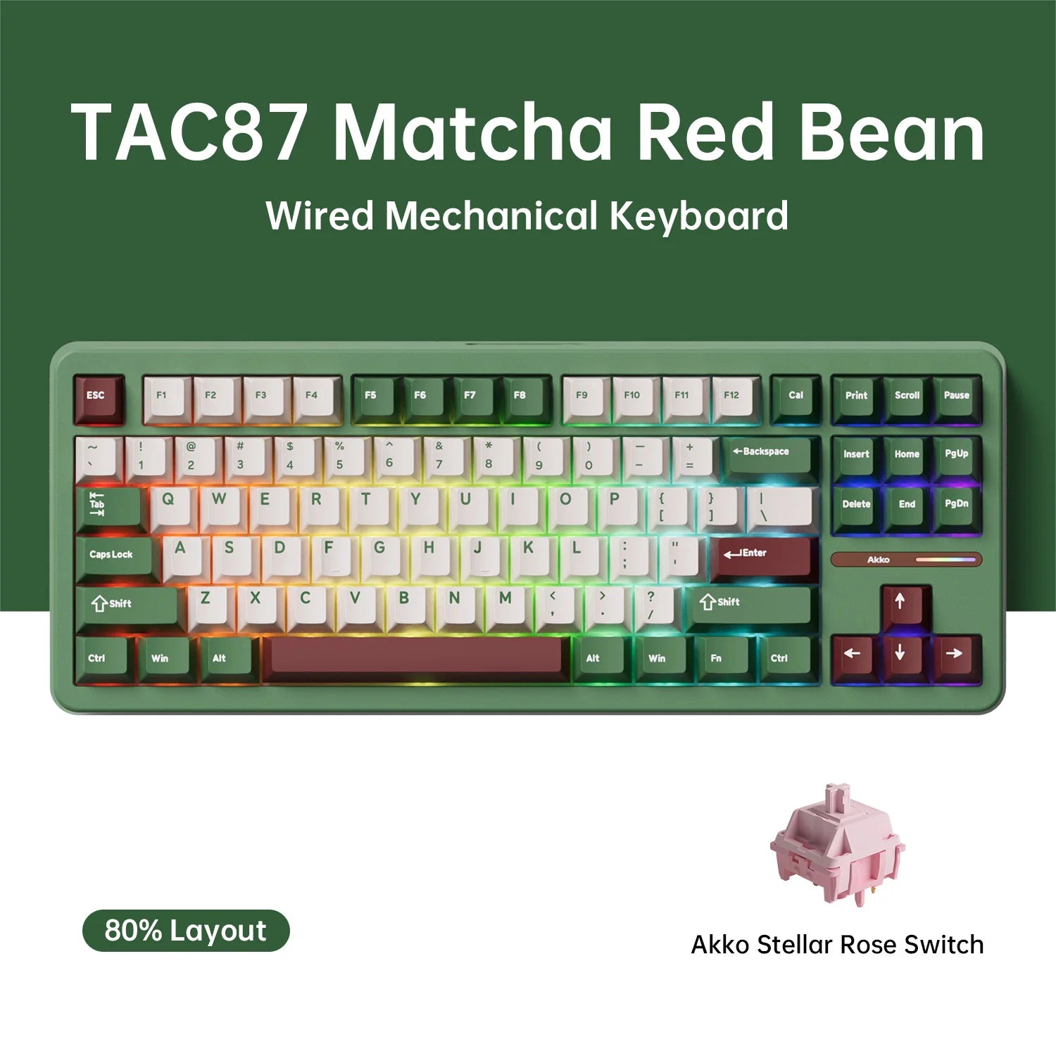 TAC87 Mechanical Keyboard 80% TKL Hot-Swap RGB 10000Mah USB Wired/2.4G&Bt Wireless Customized Gaming Keyboard Gasket Mount